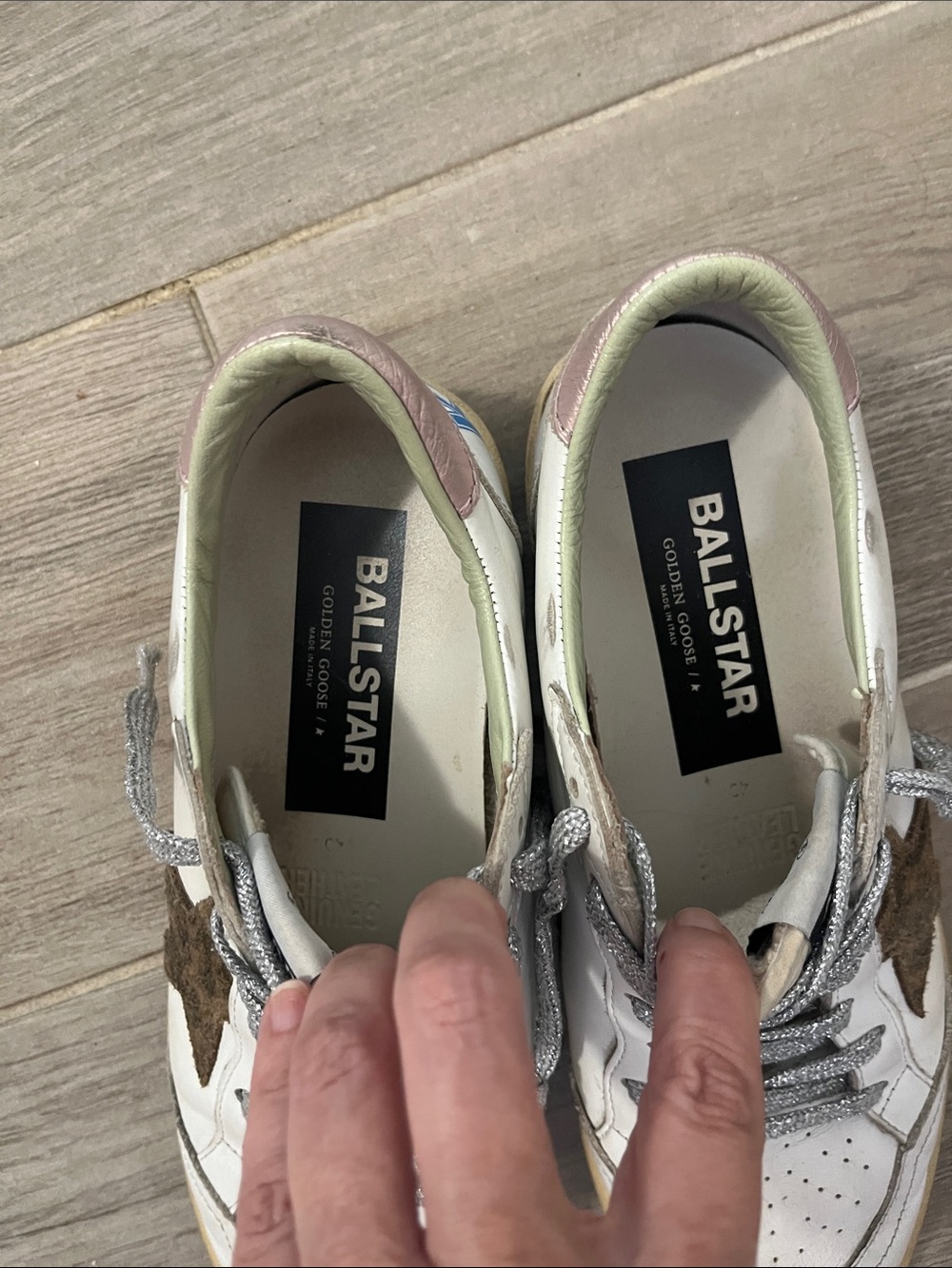 Golden Goose White Leather Ballstar Sneaker - Picture 11 of 15